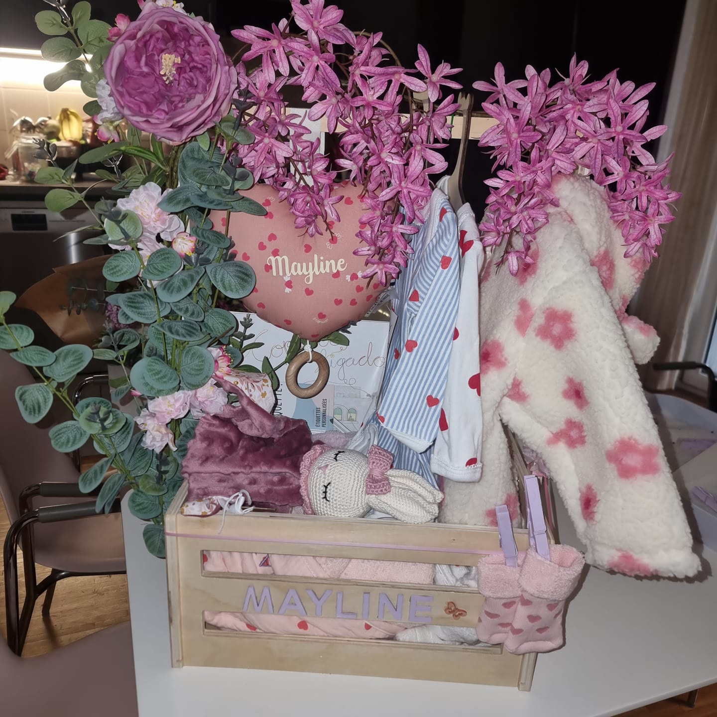 Customer photo review of Coussin musical bébé coeur - Amour