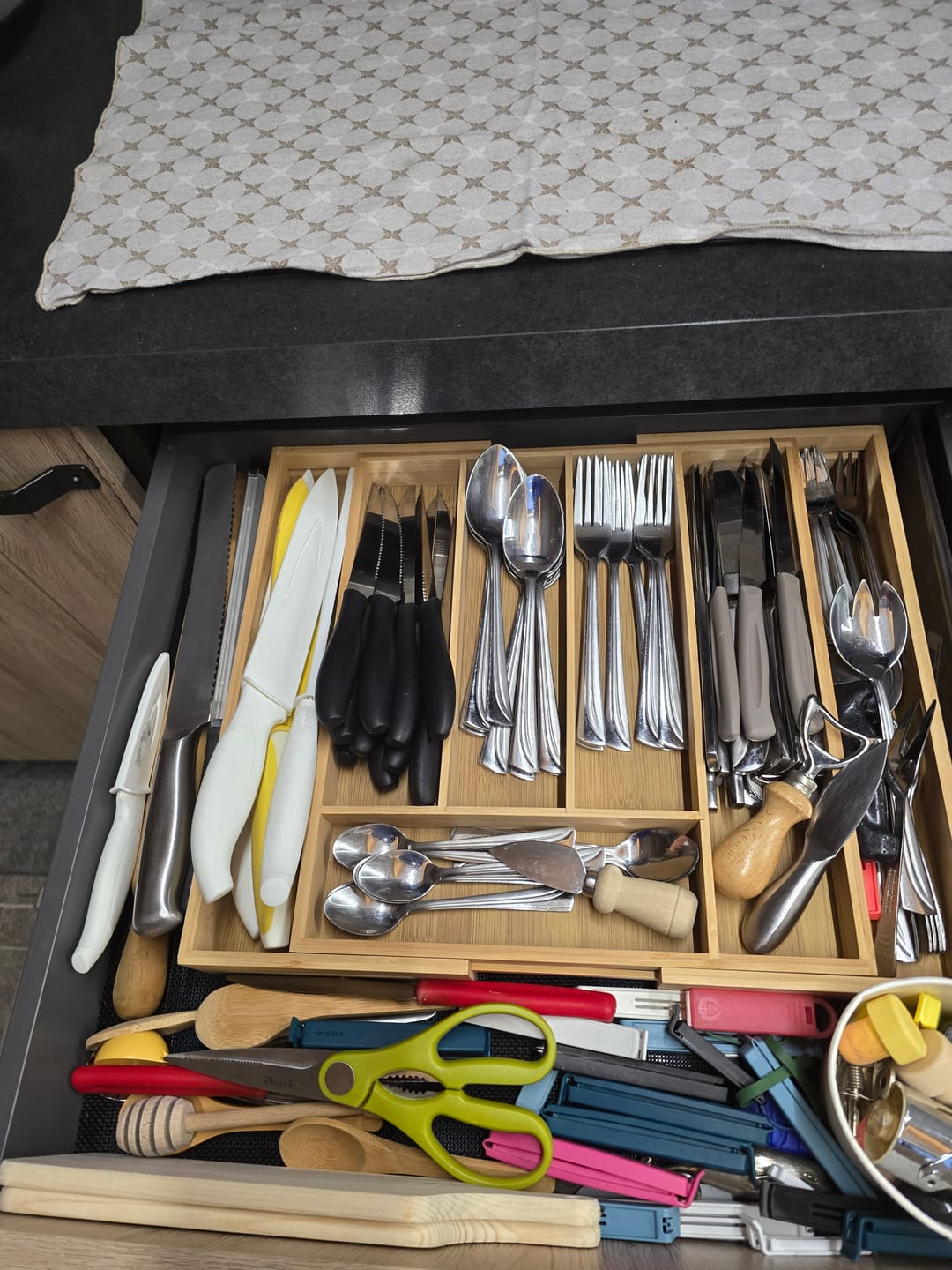 Customer photo review of Porta Posate Bambù 7 Scomparti Estensibile - Kinvara