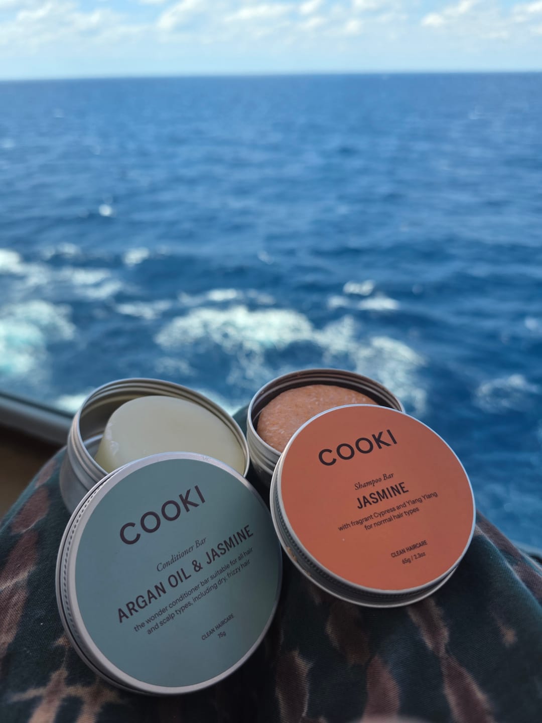 Customer photo review of Jasmine & Cypress Shampoo Bar