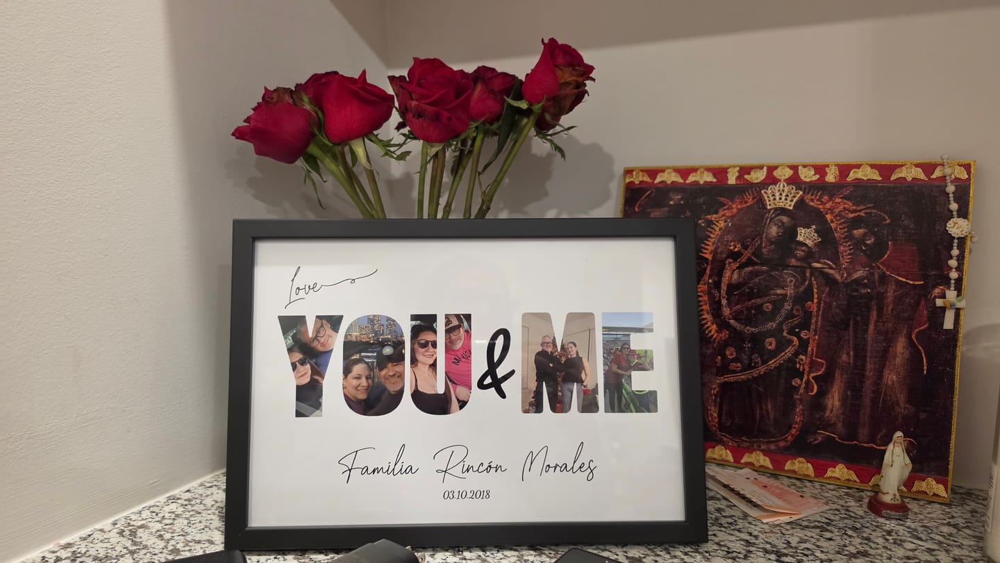 Customer photo review of You & Me - Personalized Poster