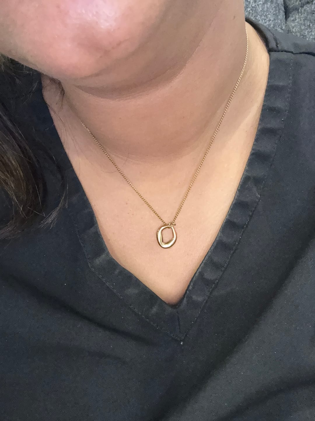Customer photo review of Zola Geometric Gold Necklace