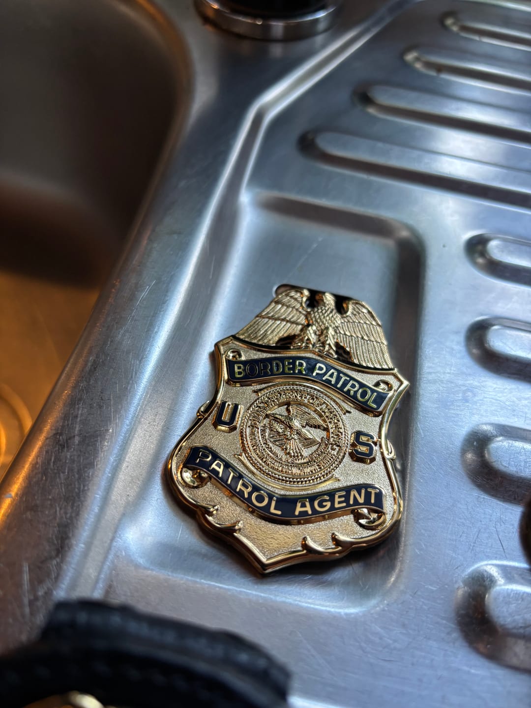 Customer photo review of USBP Border Patrol Agent DOJ INS Badge Museum Quality