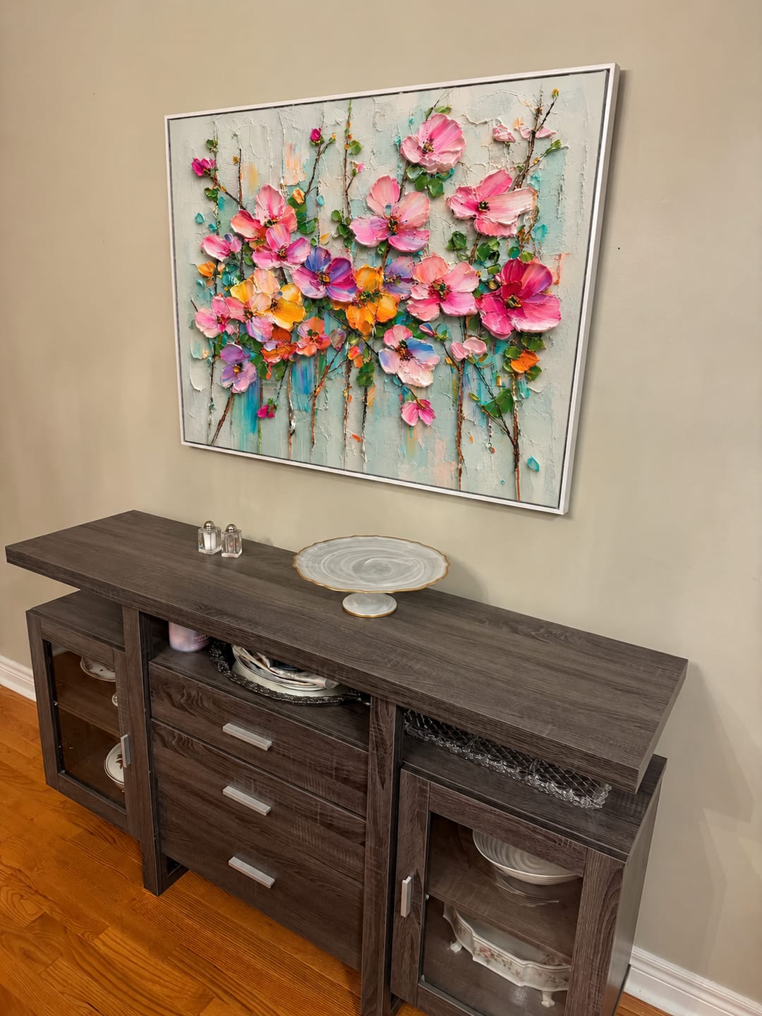Customer photo review of Candy Bloom Floral Wall Art