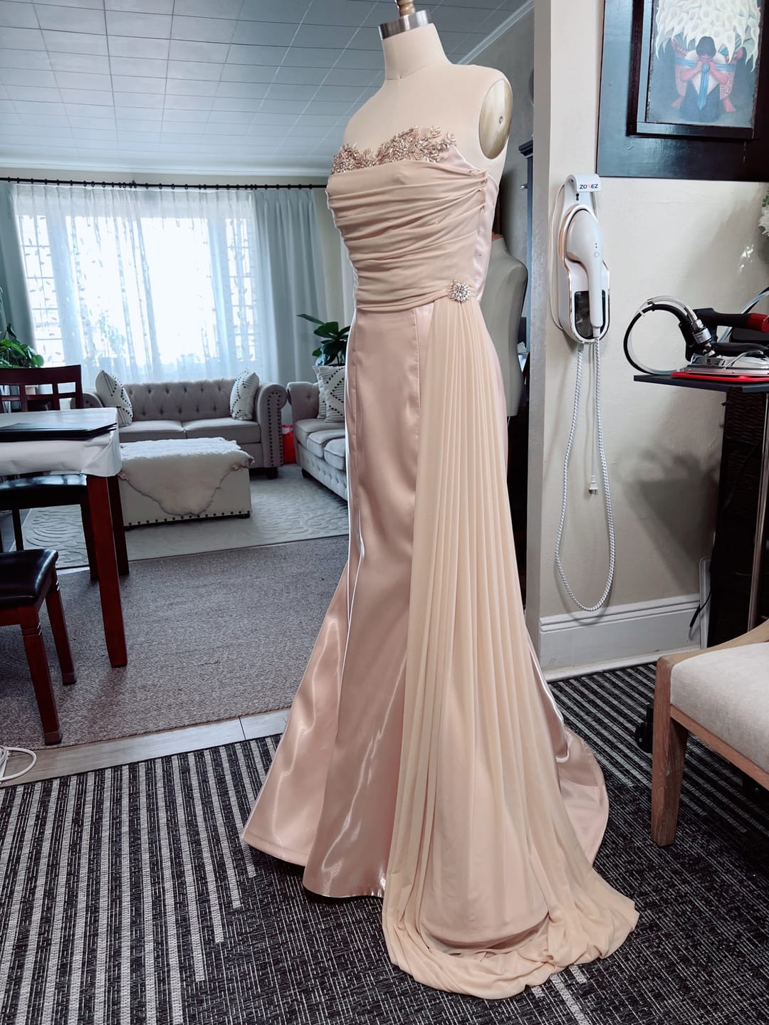 Customer photo review of Liquid Bridal Satin