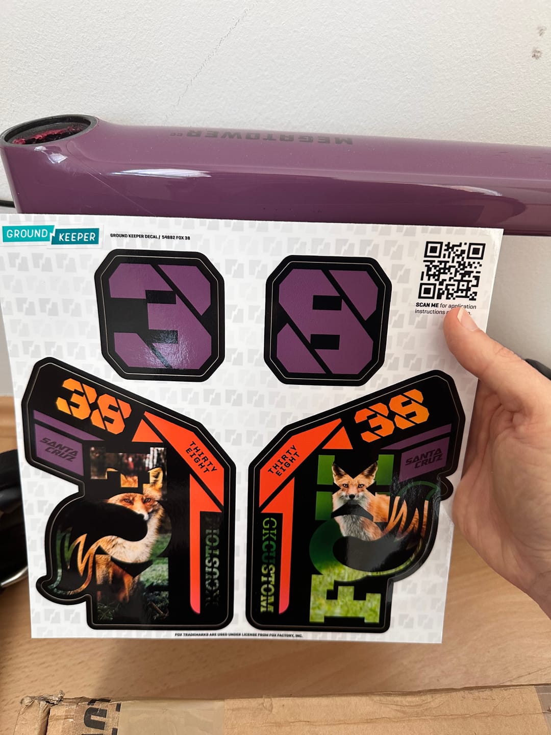 Customer photo review of Custom Fox 38 Decal