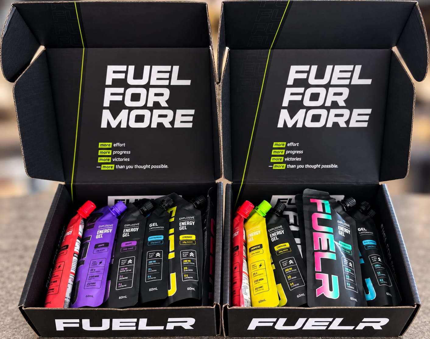 Customer photo review of VARIETY PACK - 12 ENERGY GEL FLAVOURS