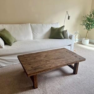 Customer photo review of Sculptural Solid Wood Console — Modern Art Entry Table
