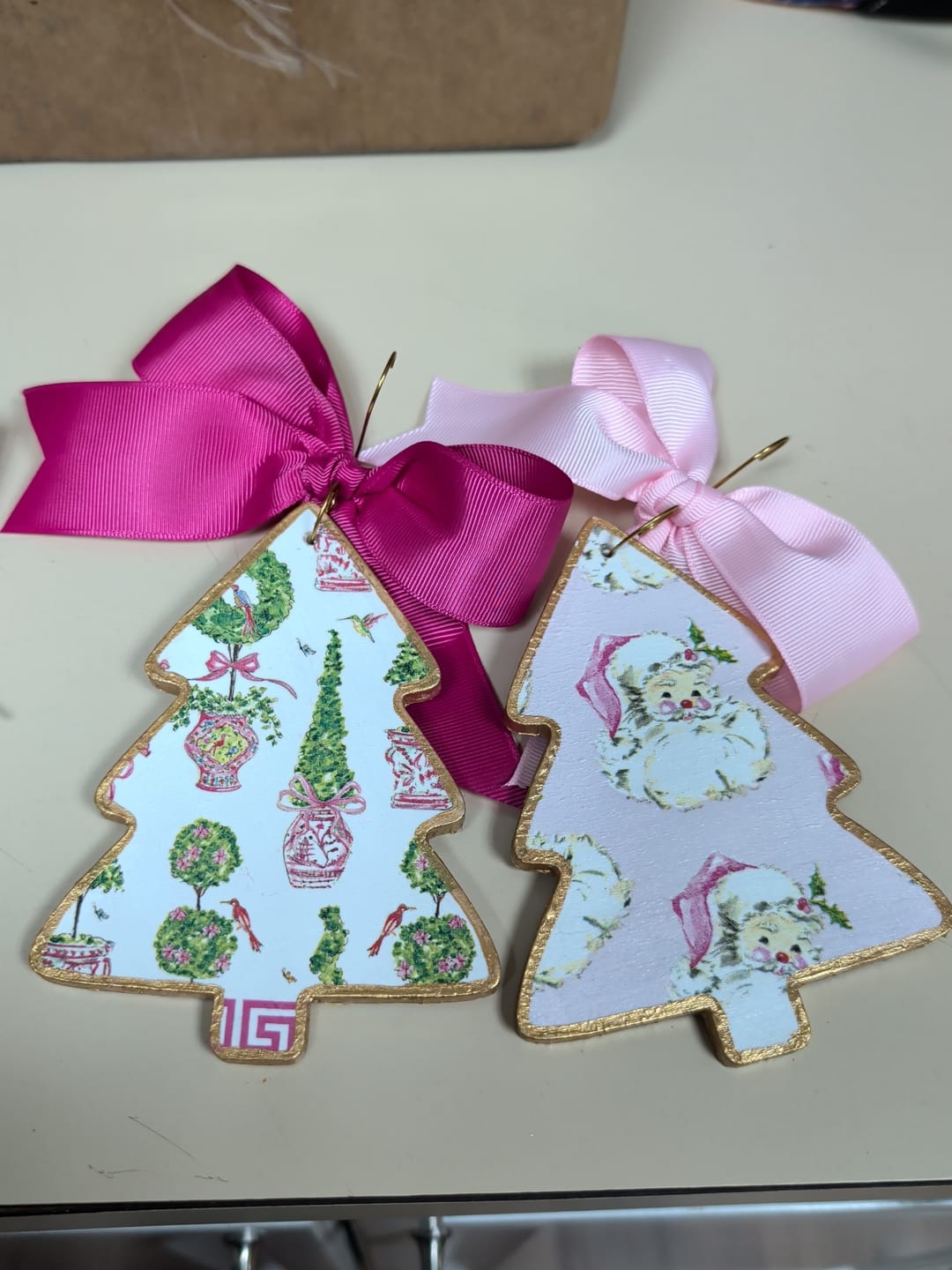 Customer photo review of Unfinished Wood Simple Christmas Tree Shape - Craft - up to 46" DIY