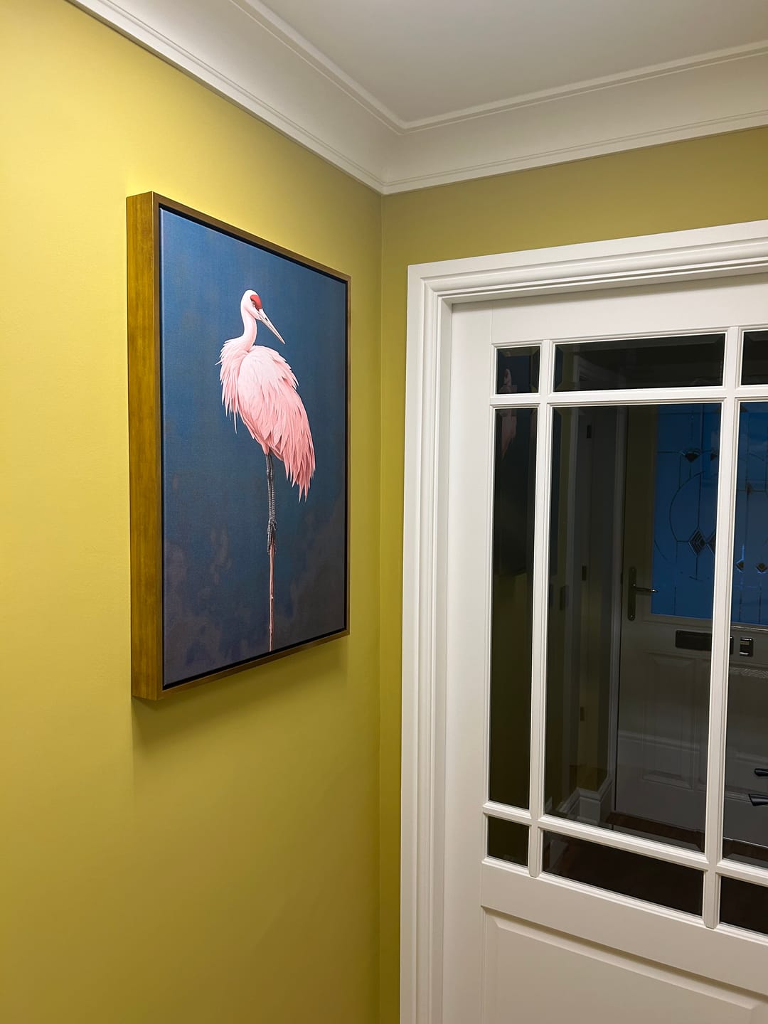 Customer photo review of Pink Crane on Blue Print