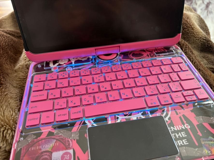 Customer photo review of Y2K Style Rotating iPad Keyboard Case