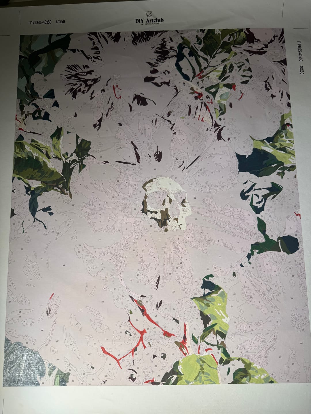 Customer photo review of Gothic Nightshade Flower | Paint by Number