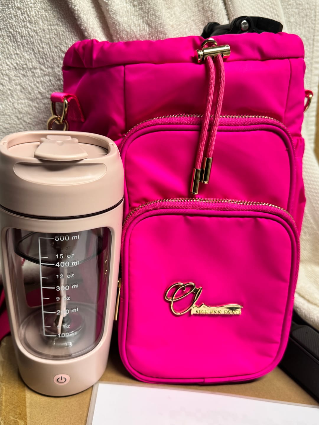 Customer photo review of Hot Pink Bag & Baby Pink Mixer Bundle