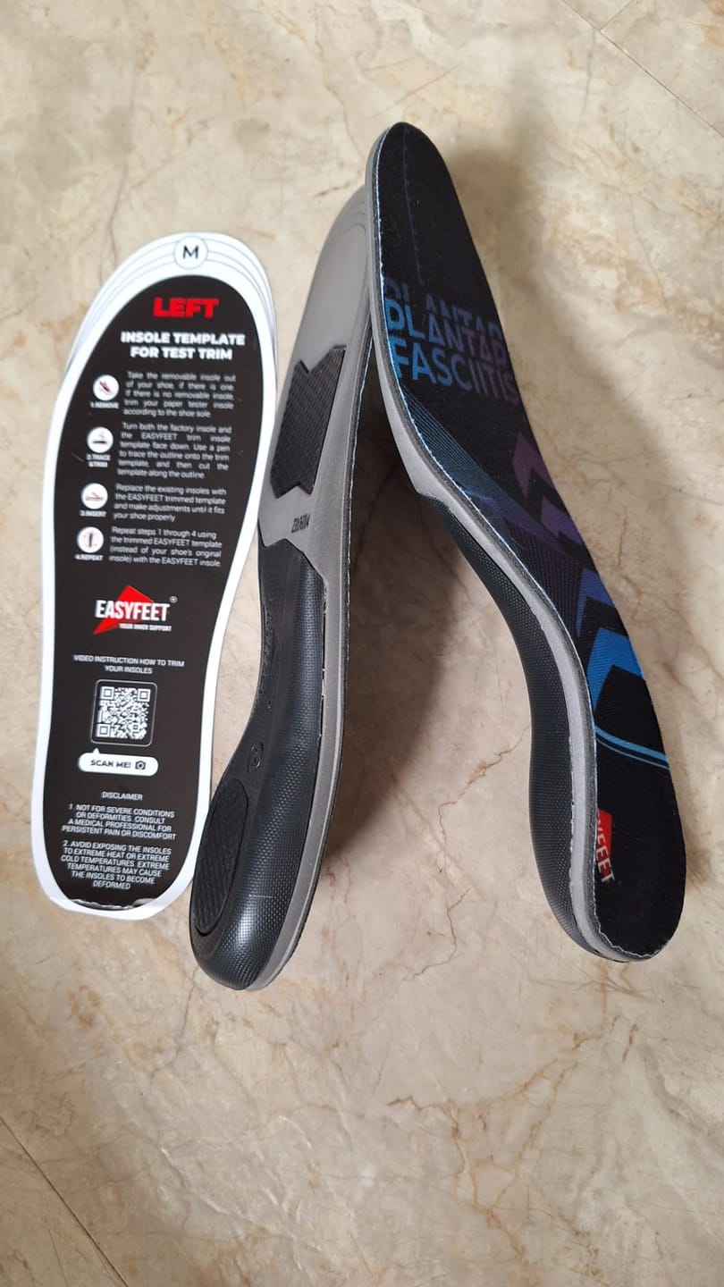 Customer photo review of EASYFEET Black Onyx - Premium Firm Arch Support Insoles for Daily Wear (High Arch)