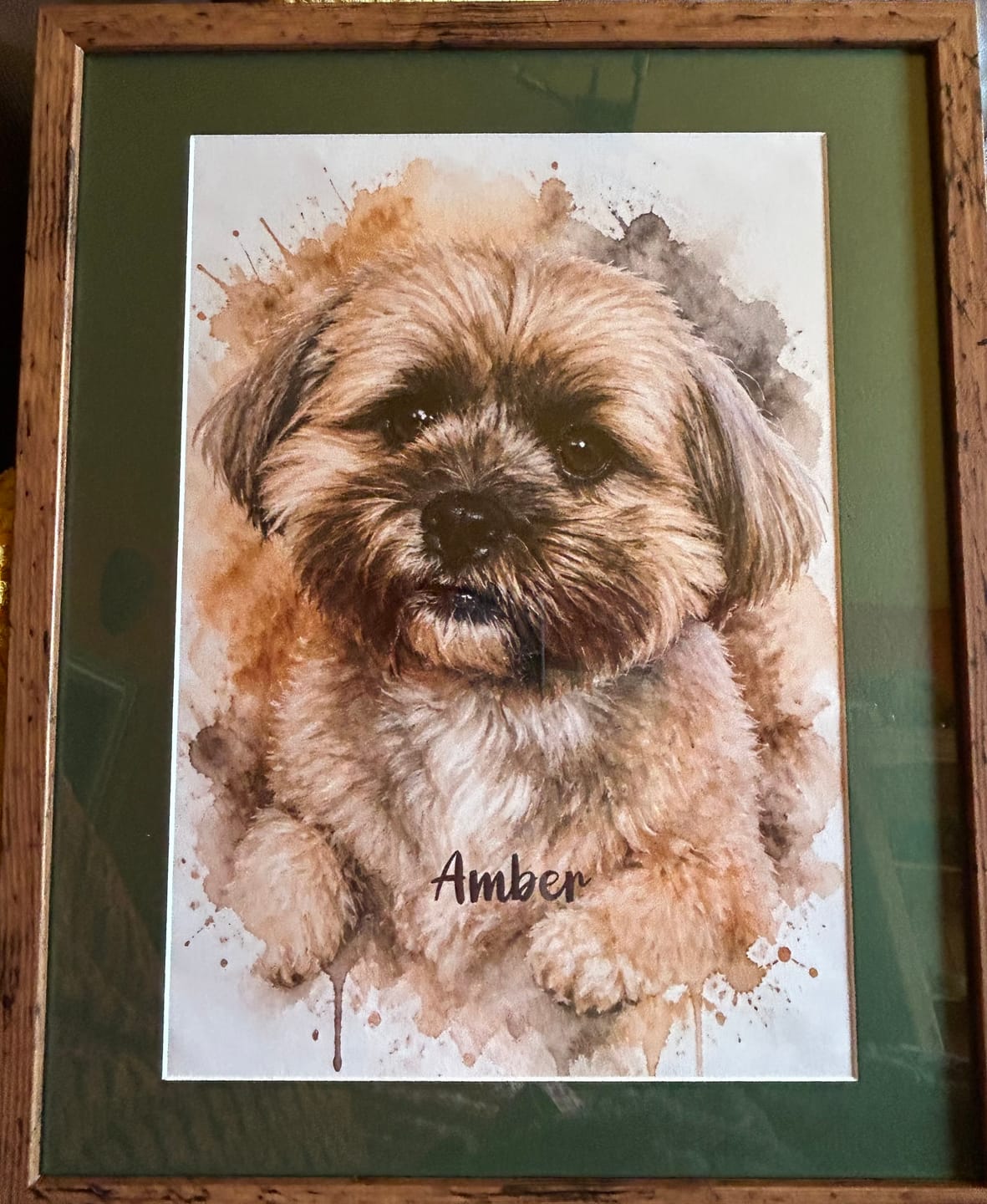 Customer photo review of Personalised Poster - Watercolour Realistic Portrait