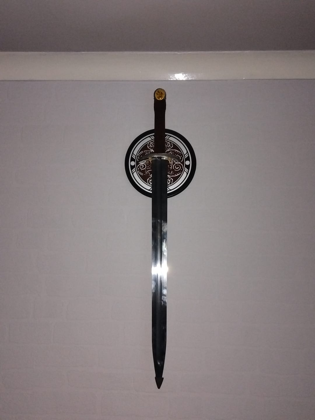 Customer photo review of The Last Kingdom Uthred's Serpents Breath Metal Sword With Plaque
