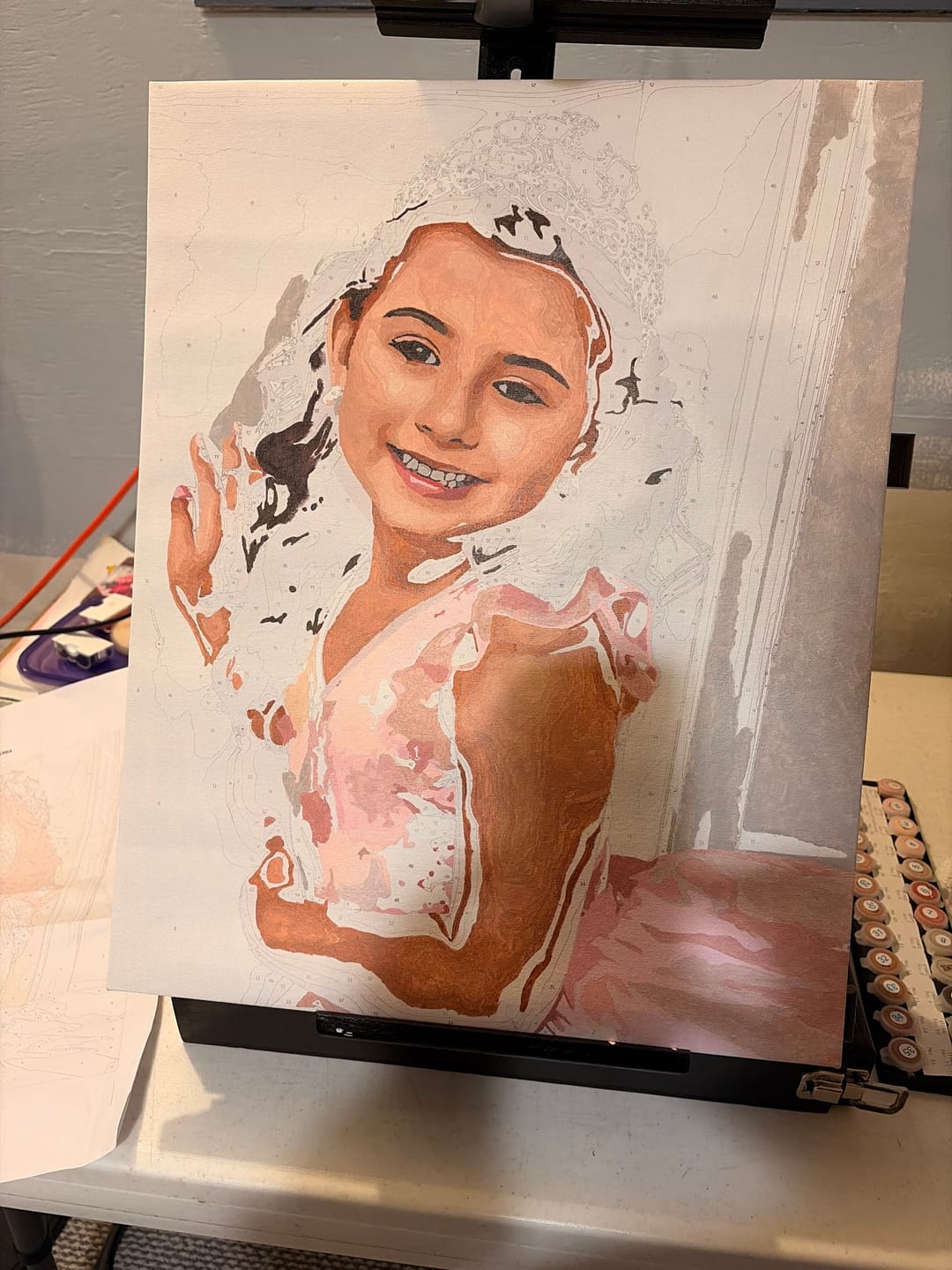 Customer photo review of Custom Paint By Numbers Kit