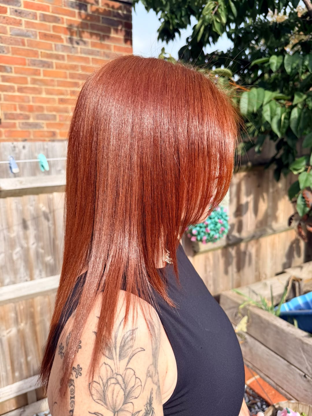 Customer photo review of At-home keratin treatment + Shampoo & conditioner bundle