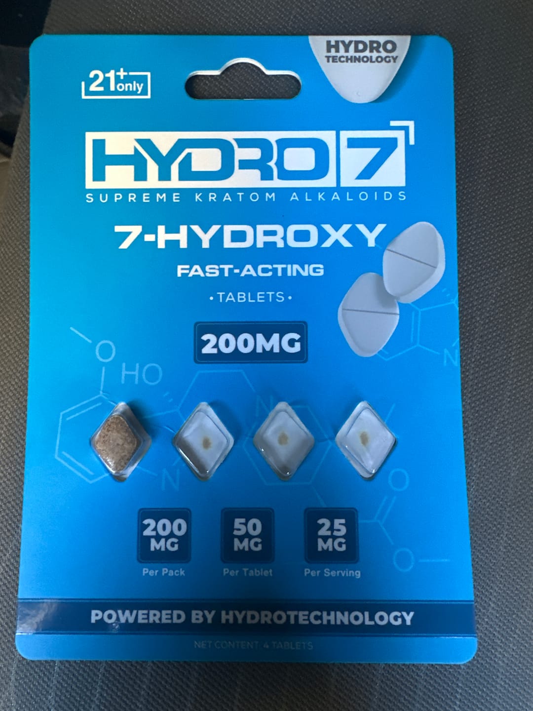 Customer photo review of 7-Hydroxy Tablets - 50MG (4 Count) 200MG