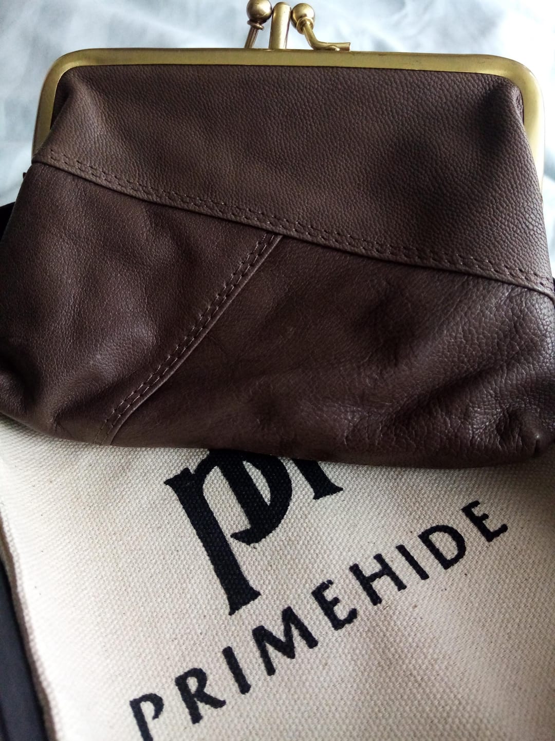 Customer photo review of Mushroom Clip Top Leather Purse – Clearance Sale | Soft Leather | Last Stock