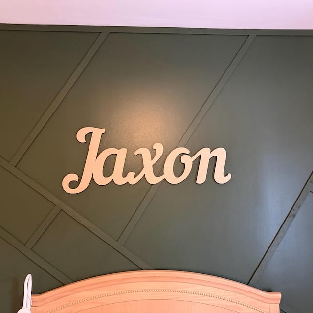 Customer photo review of Personalized Wooden Name Sign