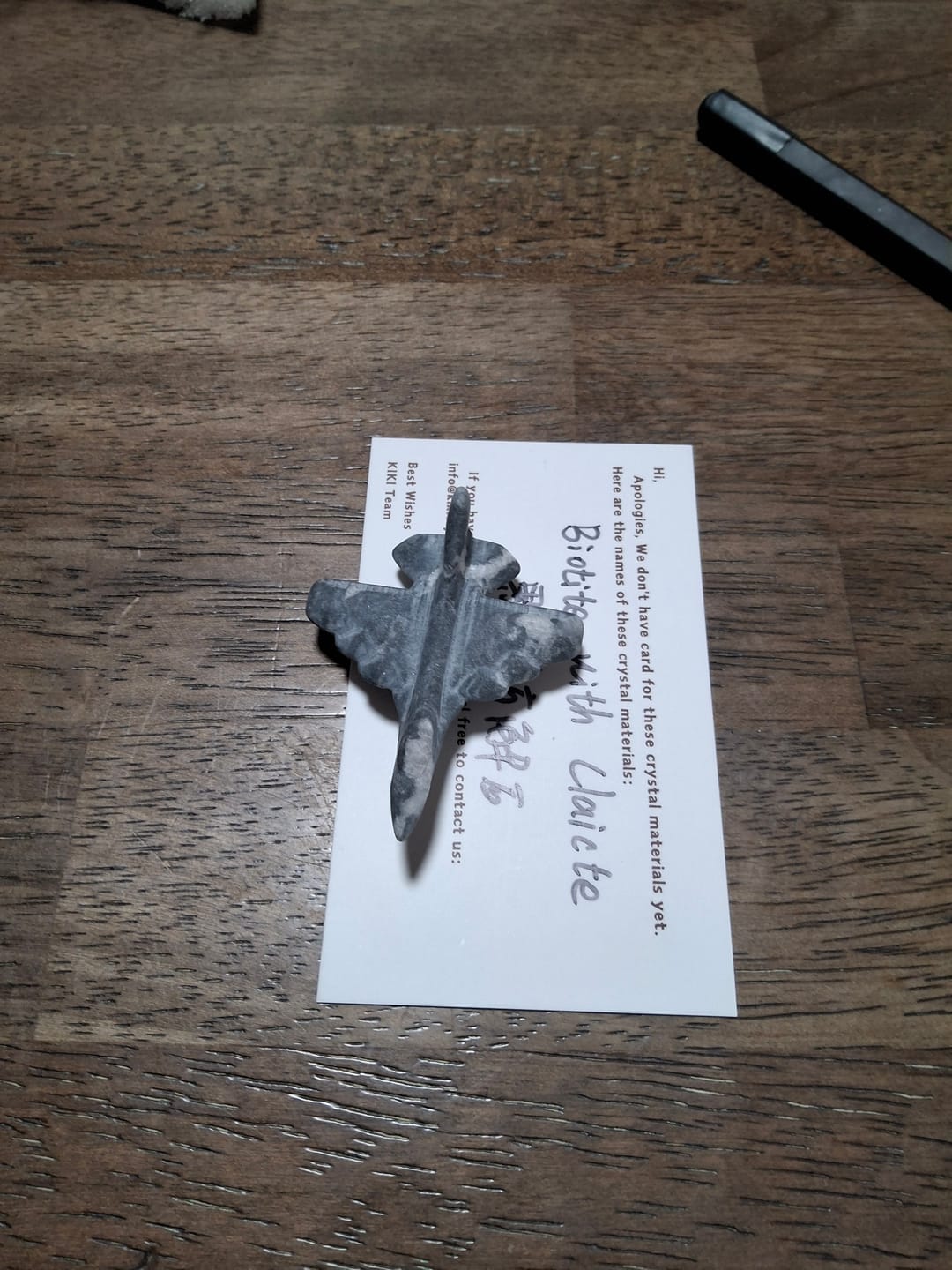 Customer photo review of Natural Crystal Aircraft Carving