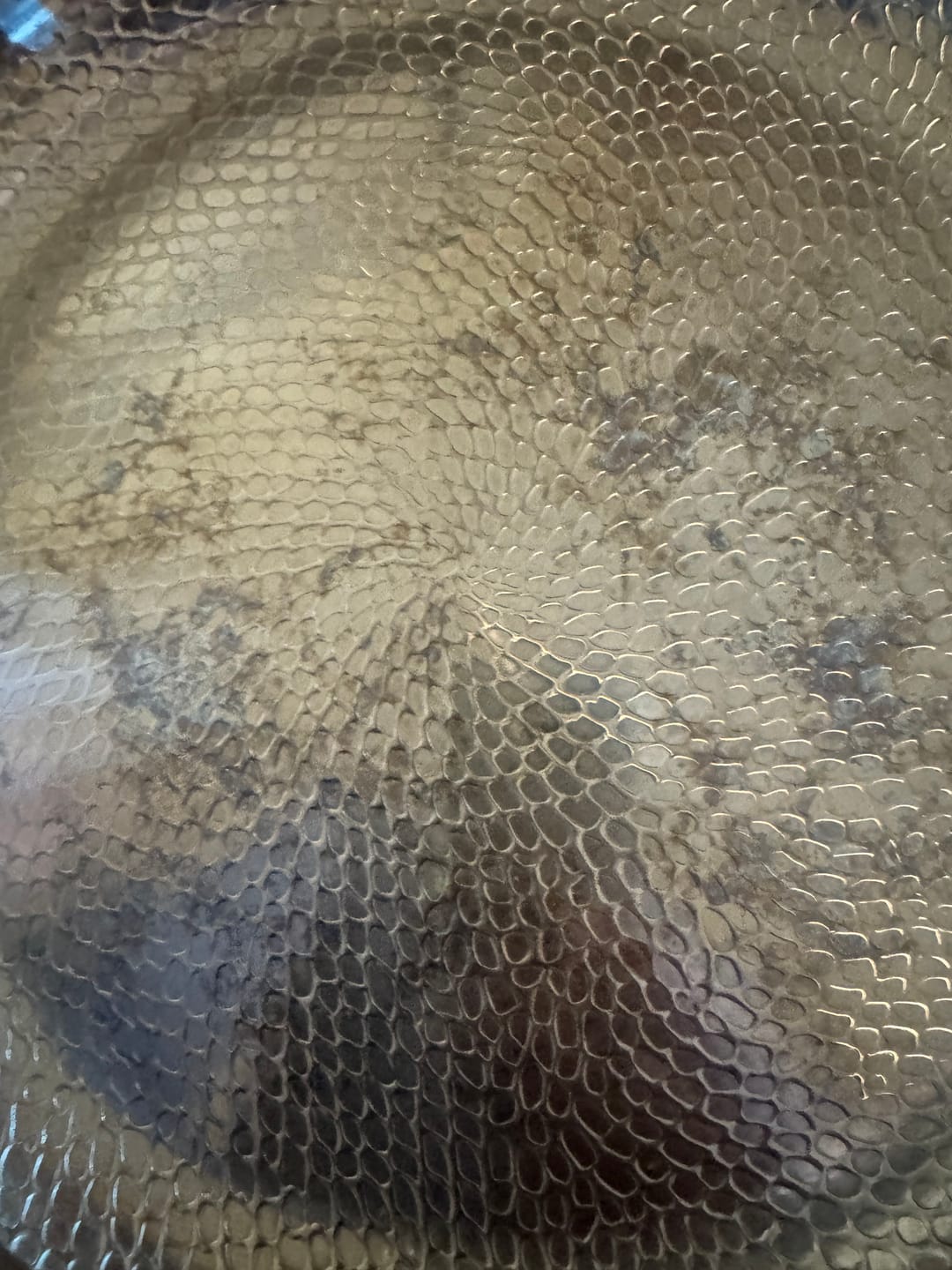 Customer photo review of Hand-Hammered Titanium Pan with Two Handles