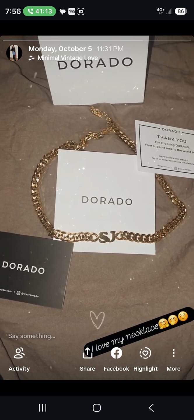 Customer photo review of Initials Choker w/ XL Cuban Chain