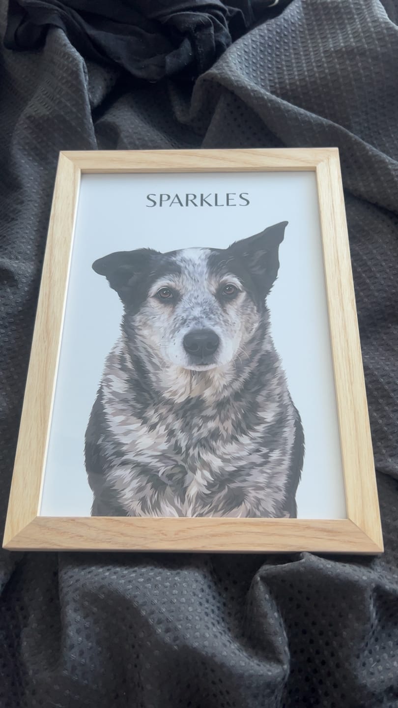 Customer photo review of Custom Pet Portrait