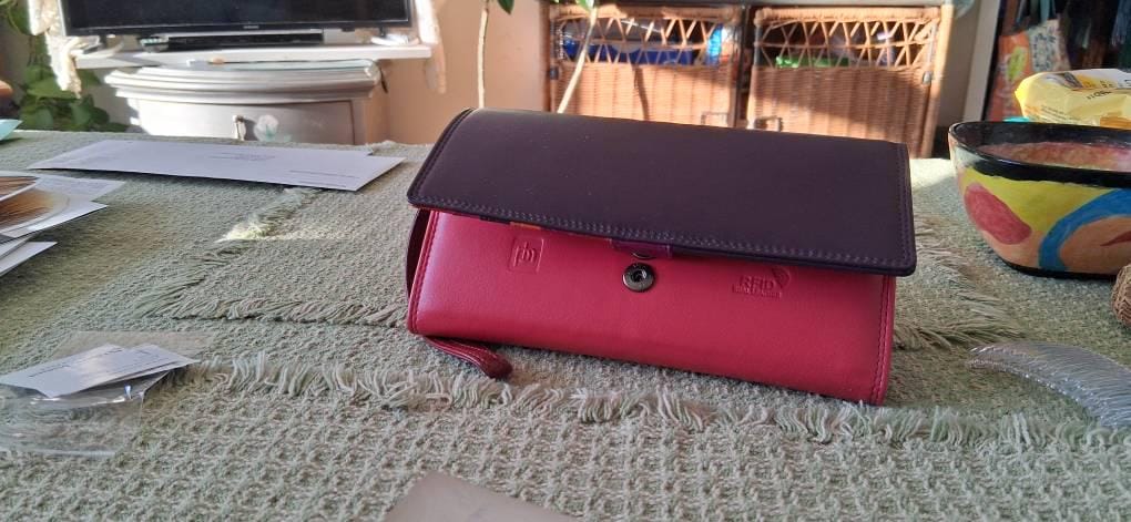 Customer photo review of Soft Leather Clutch Purse - Lily London