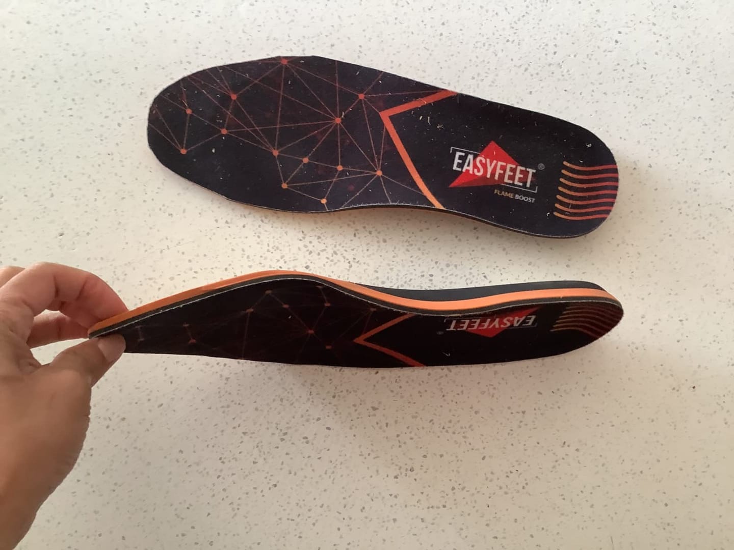 Customer photo review of EASYFEET Flame Boost - Flexible Sport Insoles for Running and Training (Low Arch)