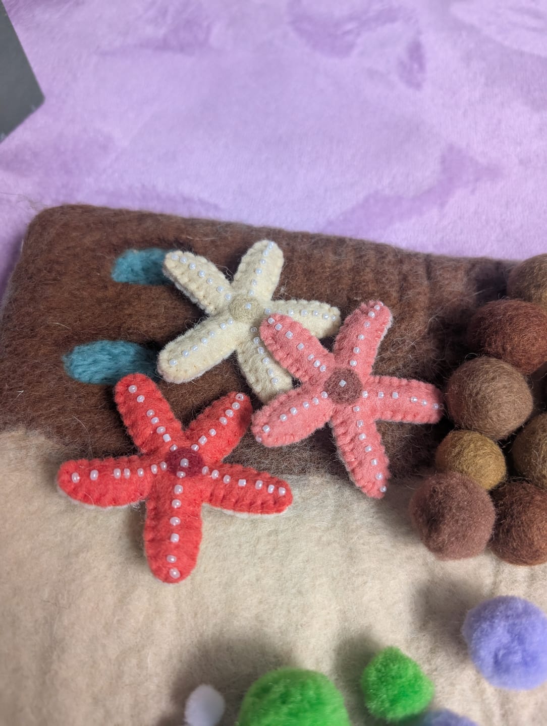 Customer photo review of Felt Starfish - Set of 3