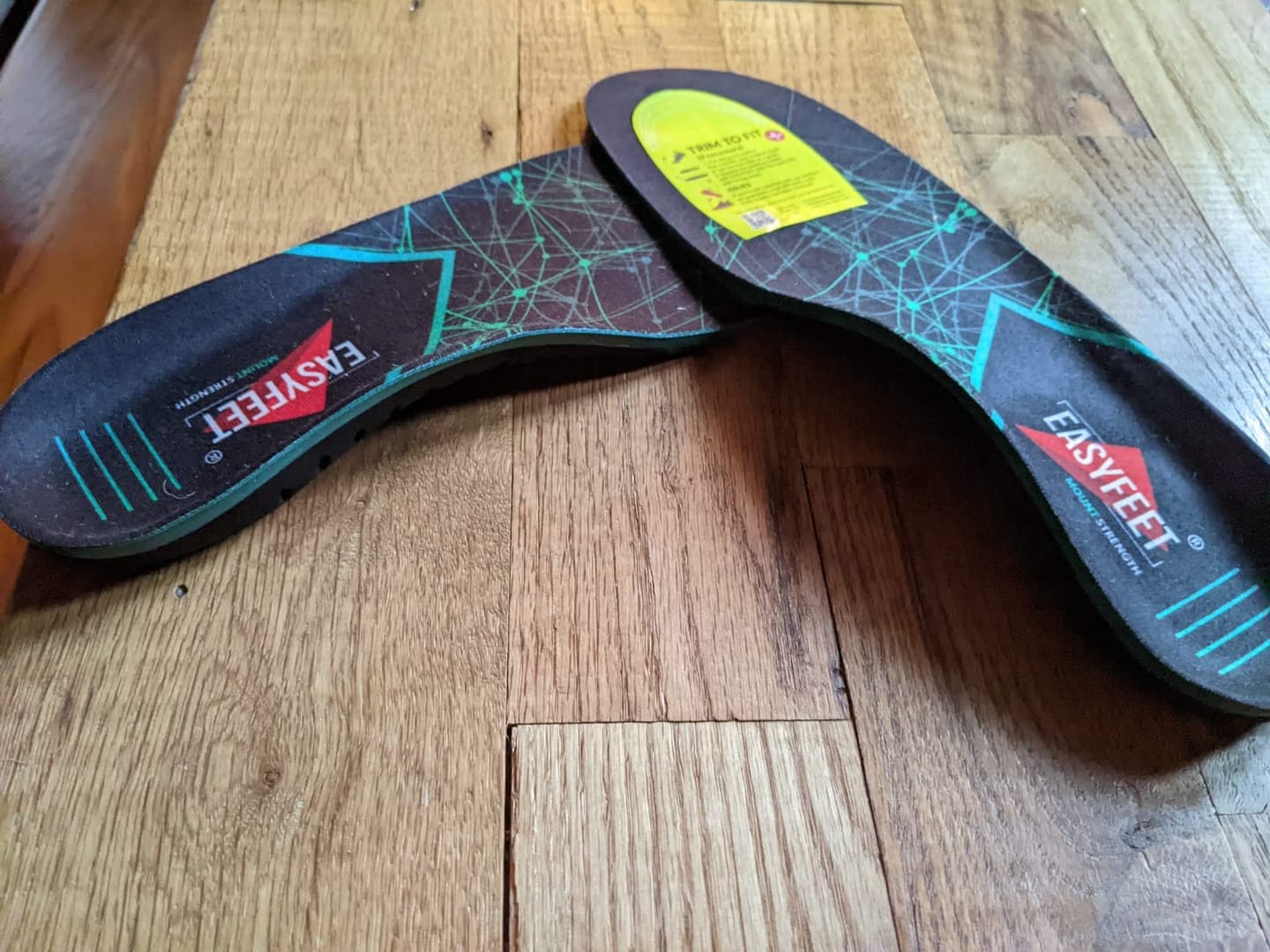 Customer photo review of EASYFEET Mount Strength - Heavy Duty Arch Support Insoles for Flat Feet & 220+ lbs (High Arch)