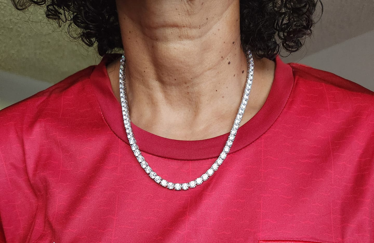 Customer photo review of 4.5mm Tennis Chain - White Gold