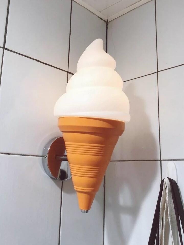 Customer photo review of Iron Wall Light, White Acrylic Shade, Wall Sconce, 43 cm