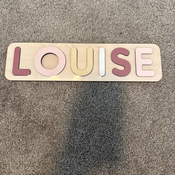 Customer photo review of Personalized Wooden Name Puzzle
