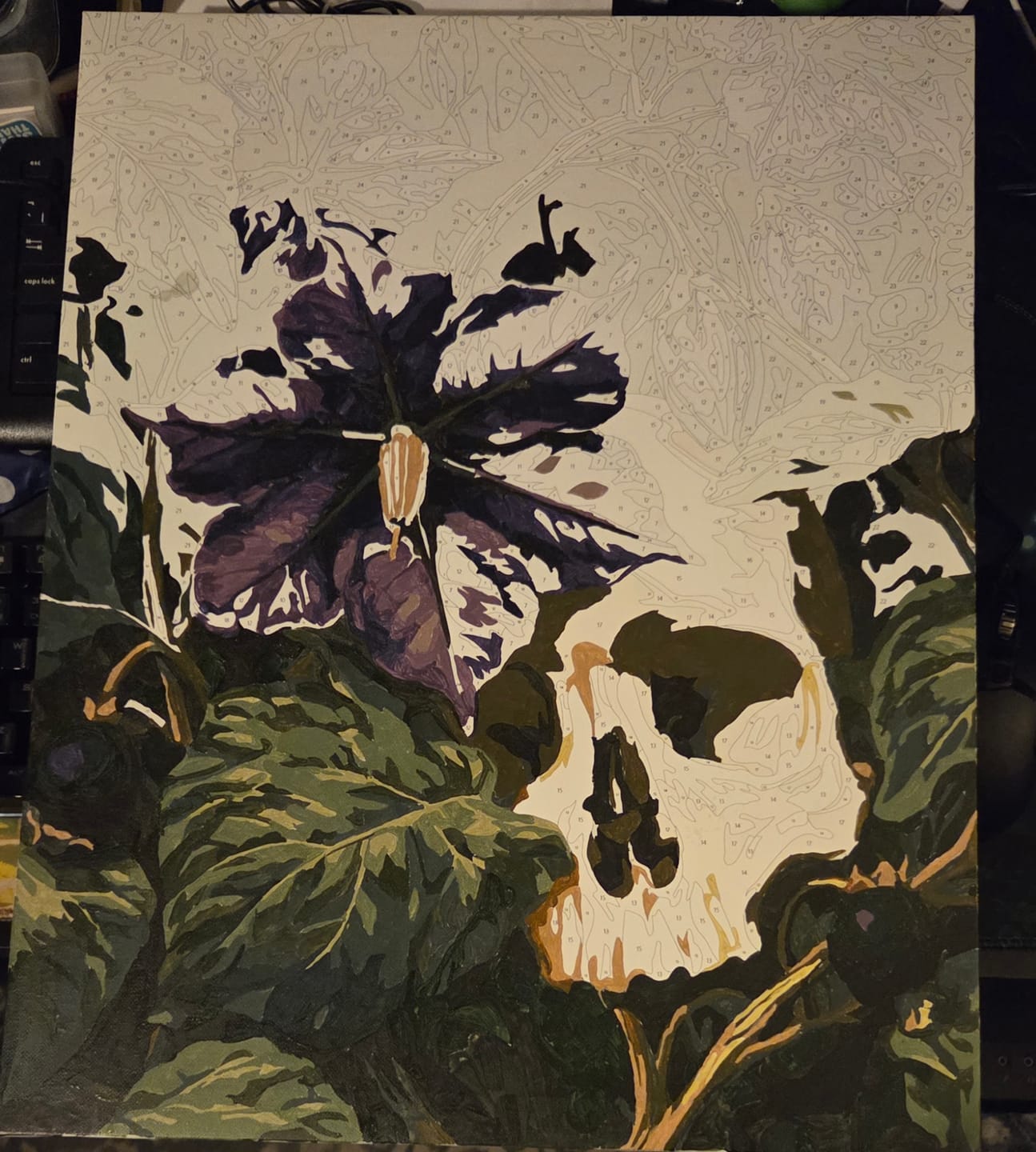Customer photo review of Dark Nightshade Flower | Paint by Number