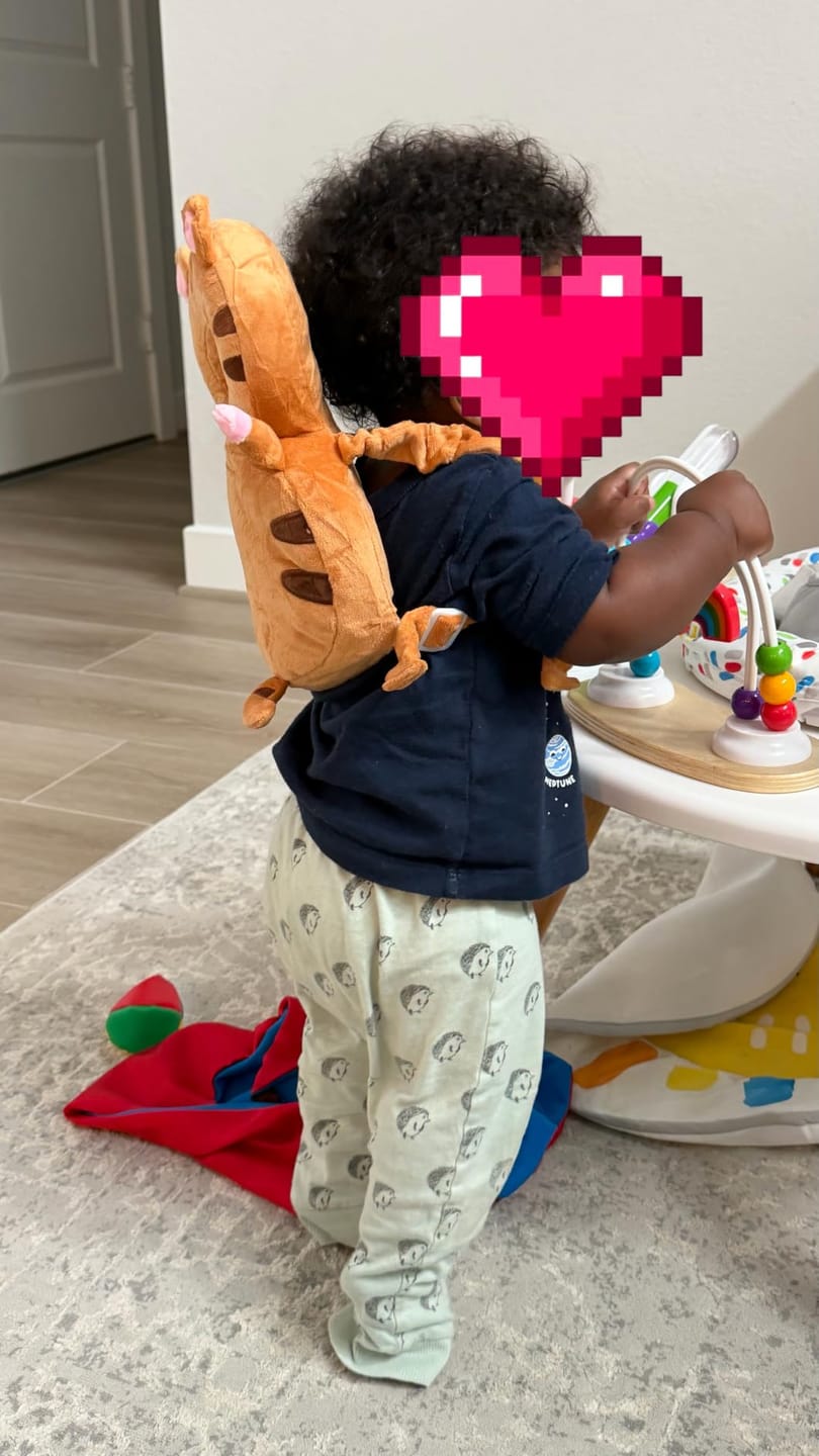 Customer photo review of Baby Head Protector Backpack