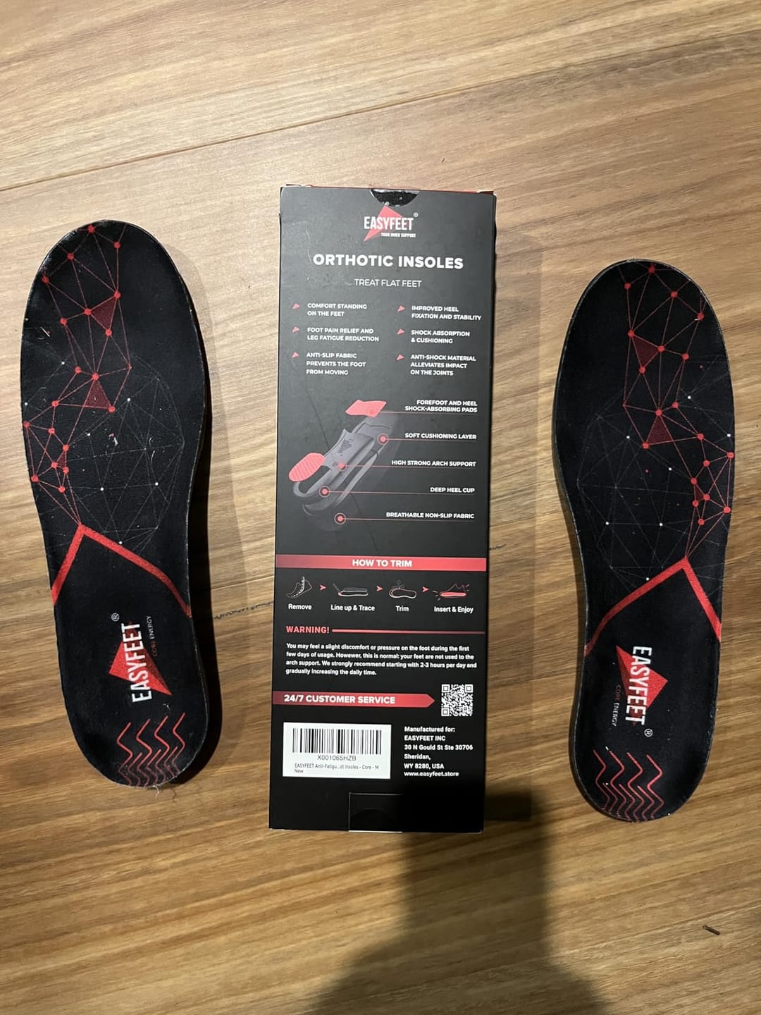 Customer photo review of EASYFEET Core Energy - Strong High Arch Support Insoles for Daily Comfort (High Arch)