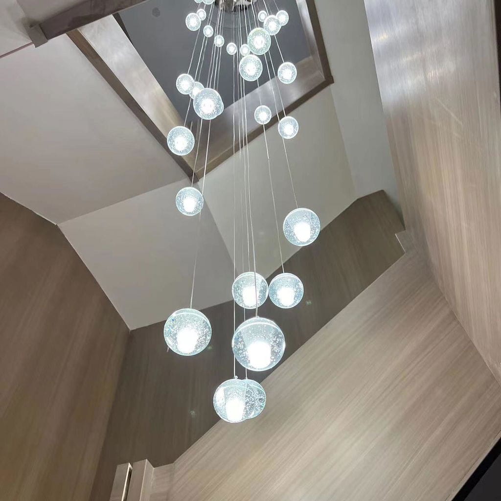 Customer photo review of Crystal Ball Pendant Light, Chrome Fittings, 150 cm Drop Cable