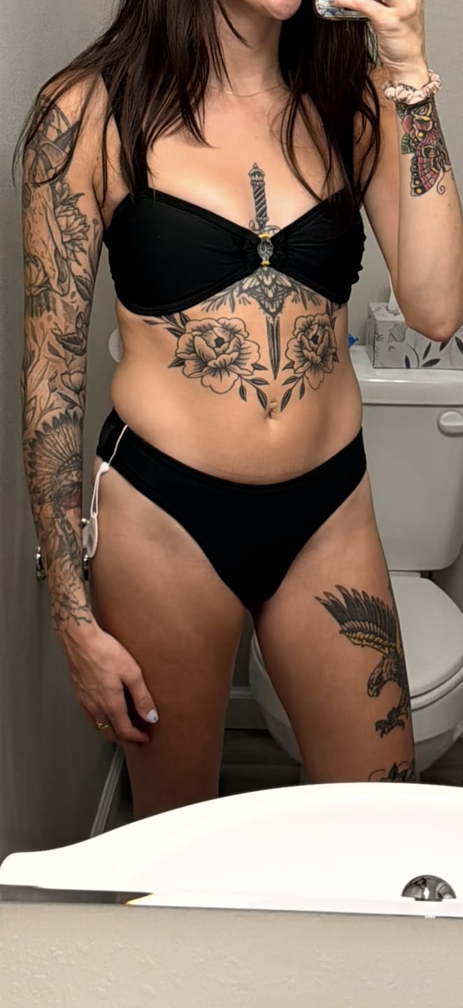 Customer photo review of BRIDGET Black Princess Bikini Top