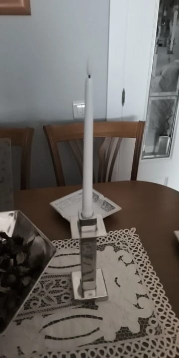 Customer photo review of Cozymere Flameless Taper Candles