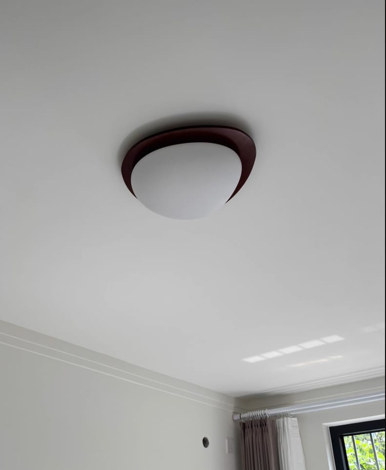 Customer photo review of Yellow Travertine Flush Mount Ceiling Light, 38 to 58 cm