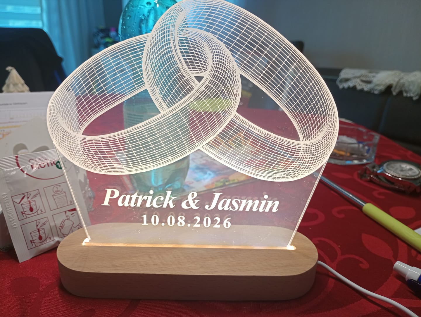 Customer photo review of 3D-Ringe-Lampe