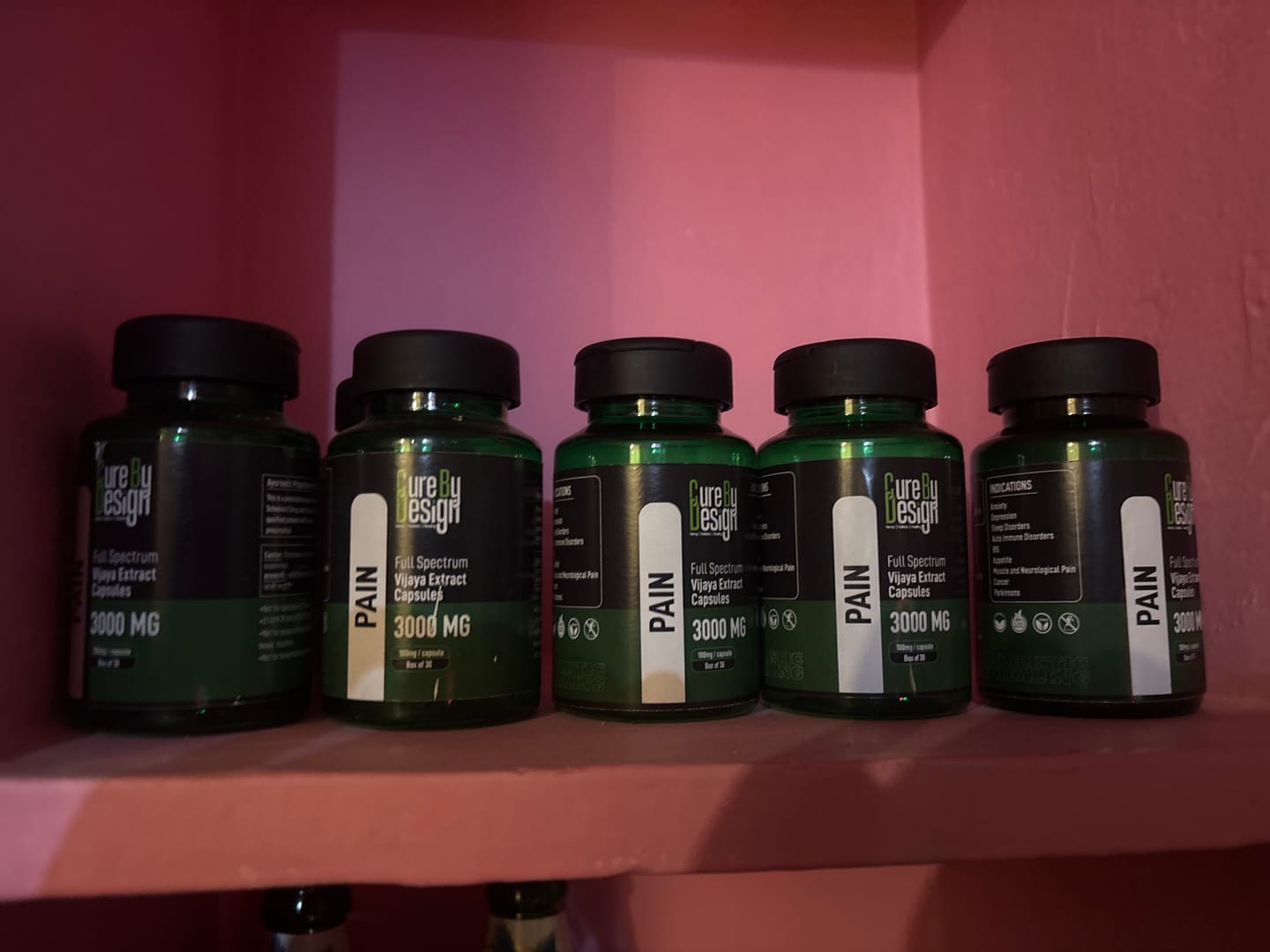 Customer photo review of Cure By Design - Pain | 100mg/Capsule - Flora Crafted THC Dominant (1:4 - Flora Crafted CBD:THC)