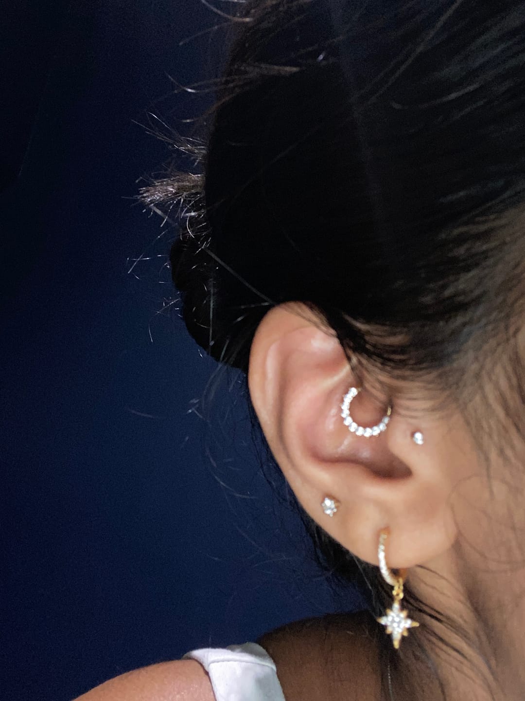 Customer photo review of HELIOS Eternity Daith Hoop