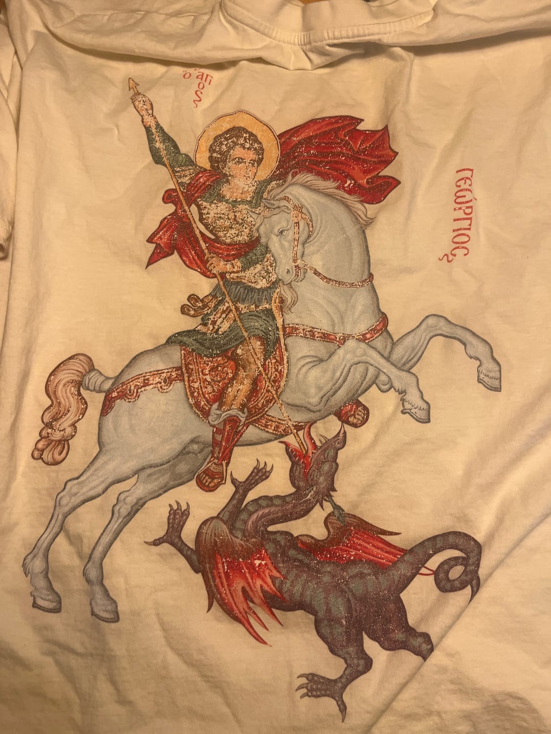 Customer photo review of ST. GEORGE | Premium T-Shirt