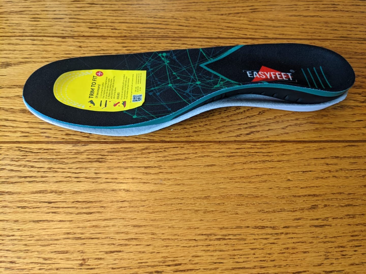 Customer photo review of EASYFEET Mount Strength - Heavy Duty Arch Support Insoles for Flat Feet & 220+ lbs (High Arch)