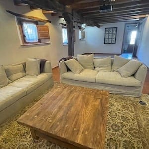 Customer photo review of Sculptural Solid Wood Console — Modern Art Entry Table