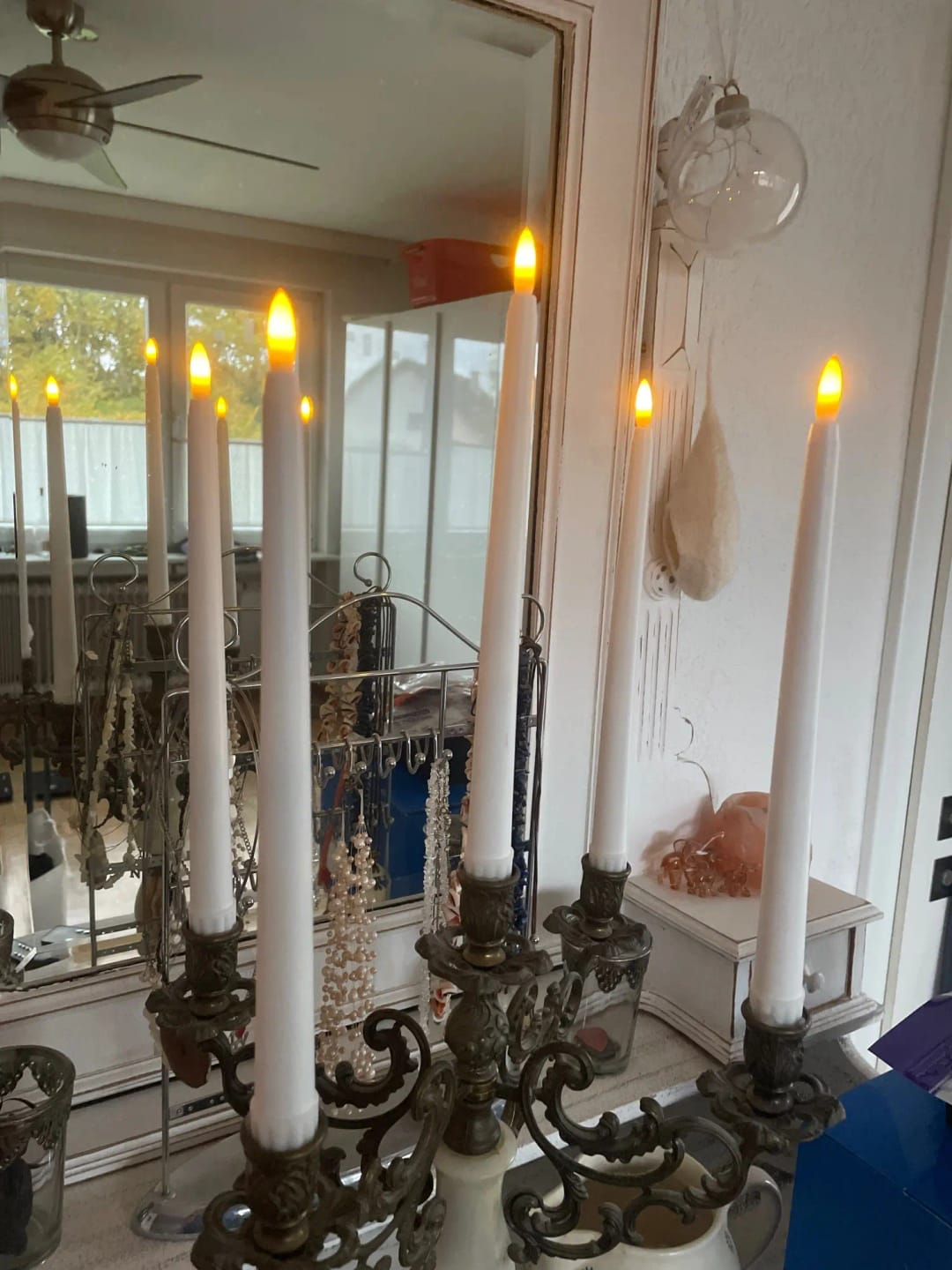 Customer photo review of Cozymere Flameless Taper Candles