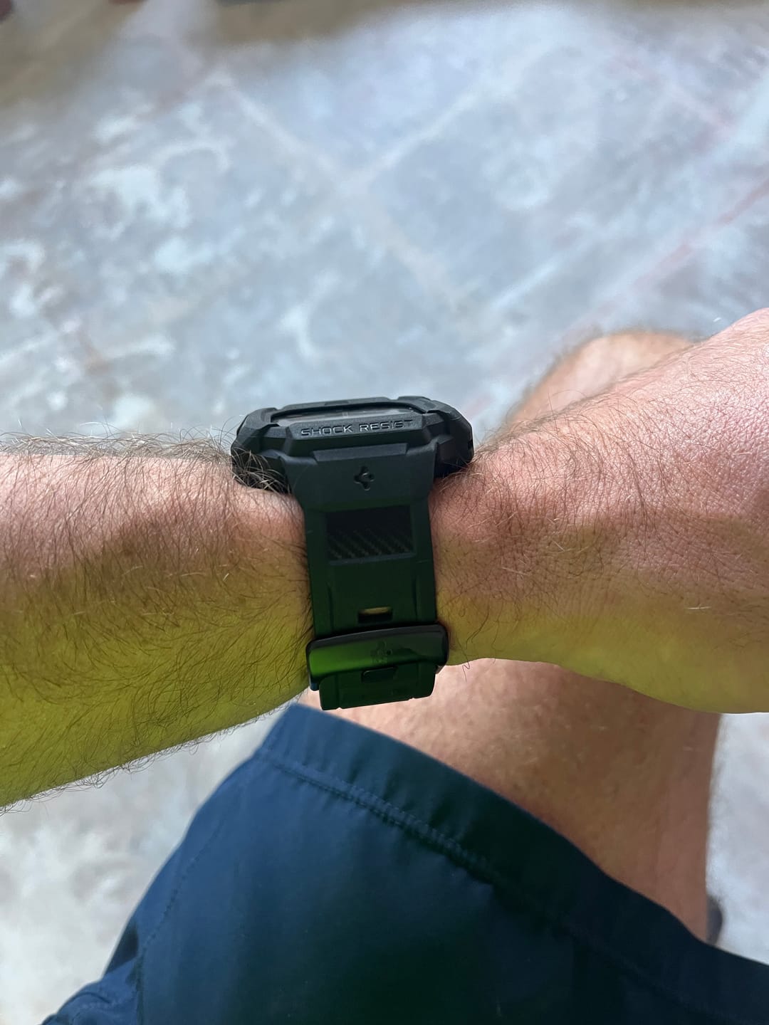 Customer photo review of Sailcloth Rubber Deploy Band - For Apple Watch ULTRA - Blackout